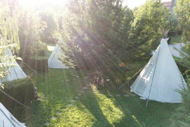 Tente Tipi, Camping du haut-Rhône